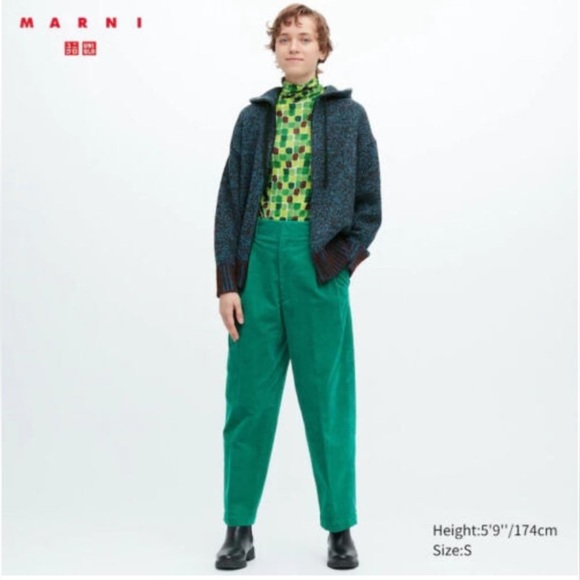 Uniqlo/MARNI corduroy wide fit pleated pants - Picture 1 of 2